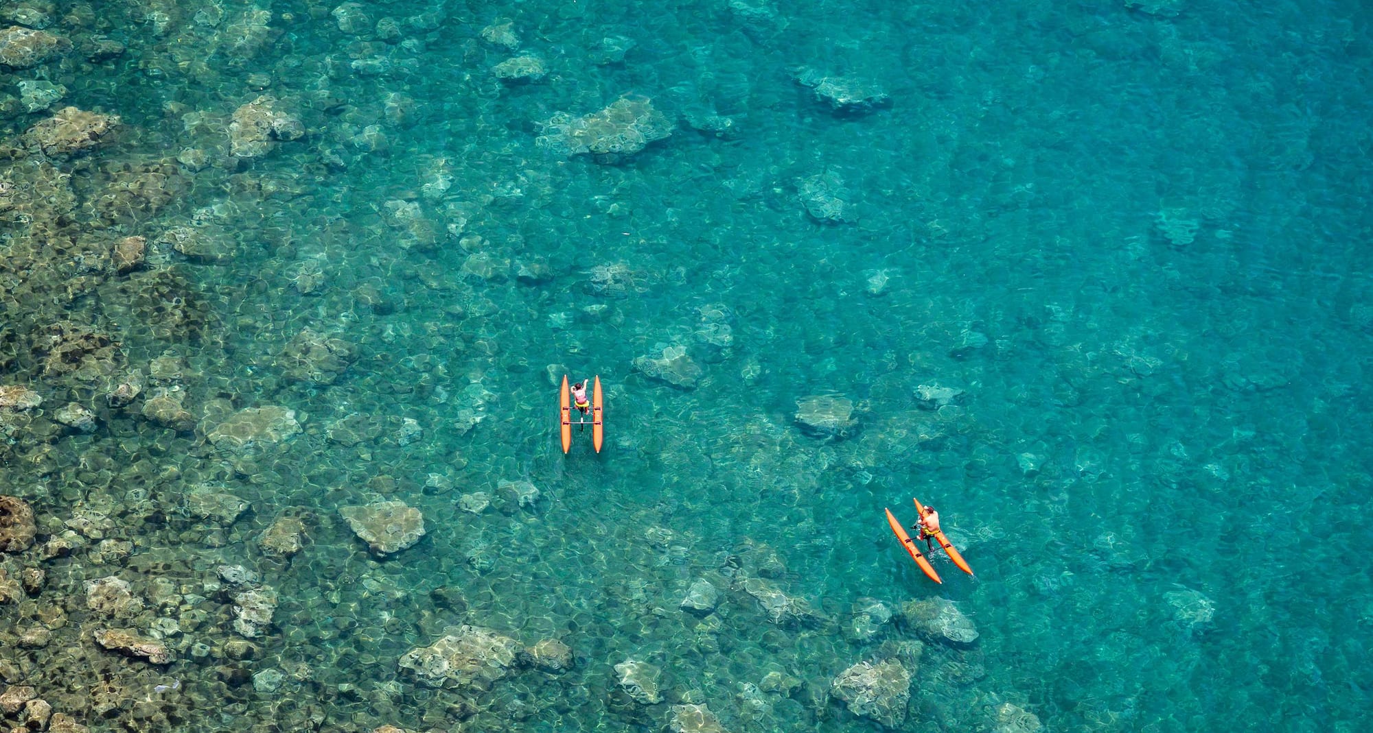 Pedalo in the Mediterranean