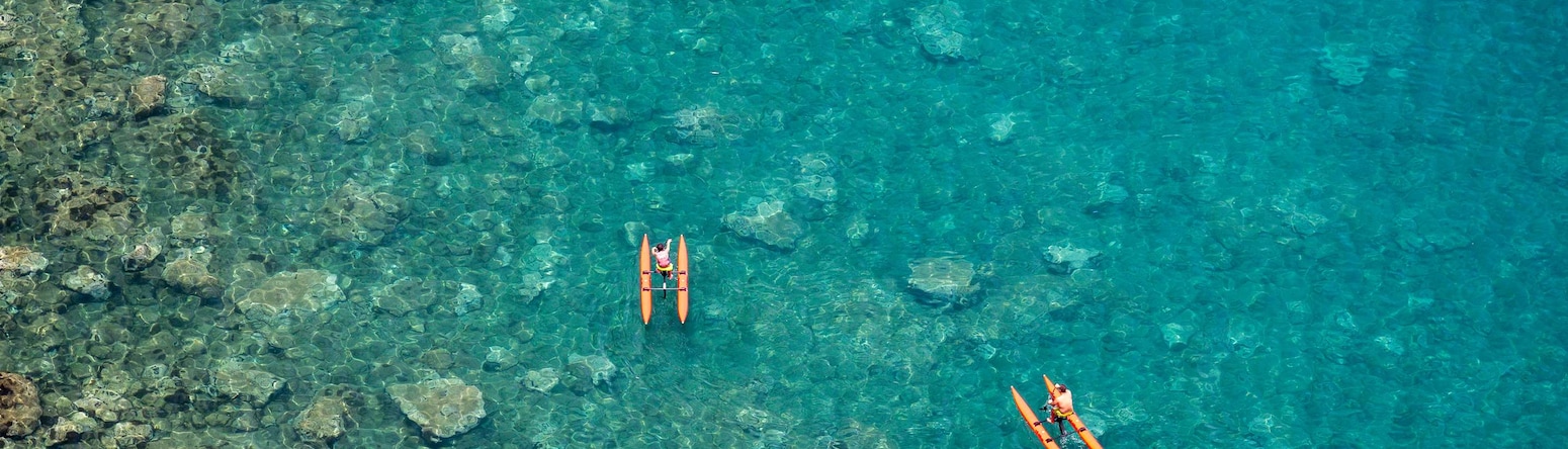 Pedalo in the Mediterranean