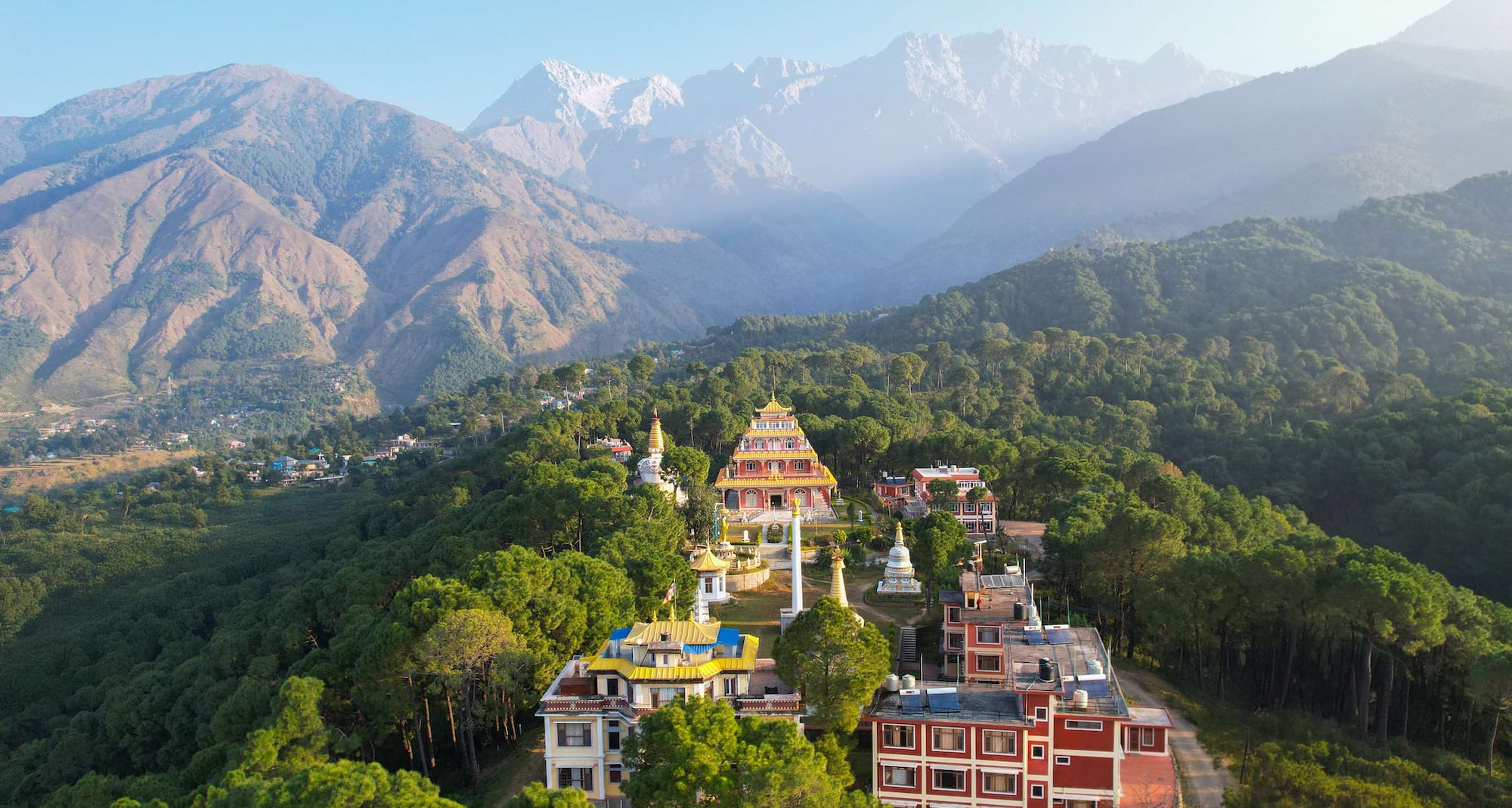 Radisson Blu Resort Dharamshala - Aerial Shot of Dalai Lama Monastery