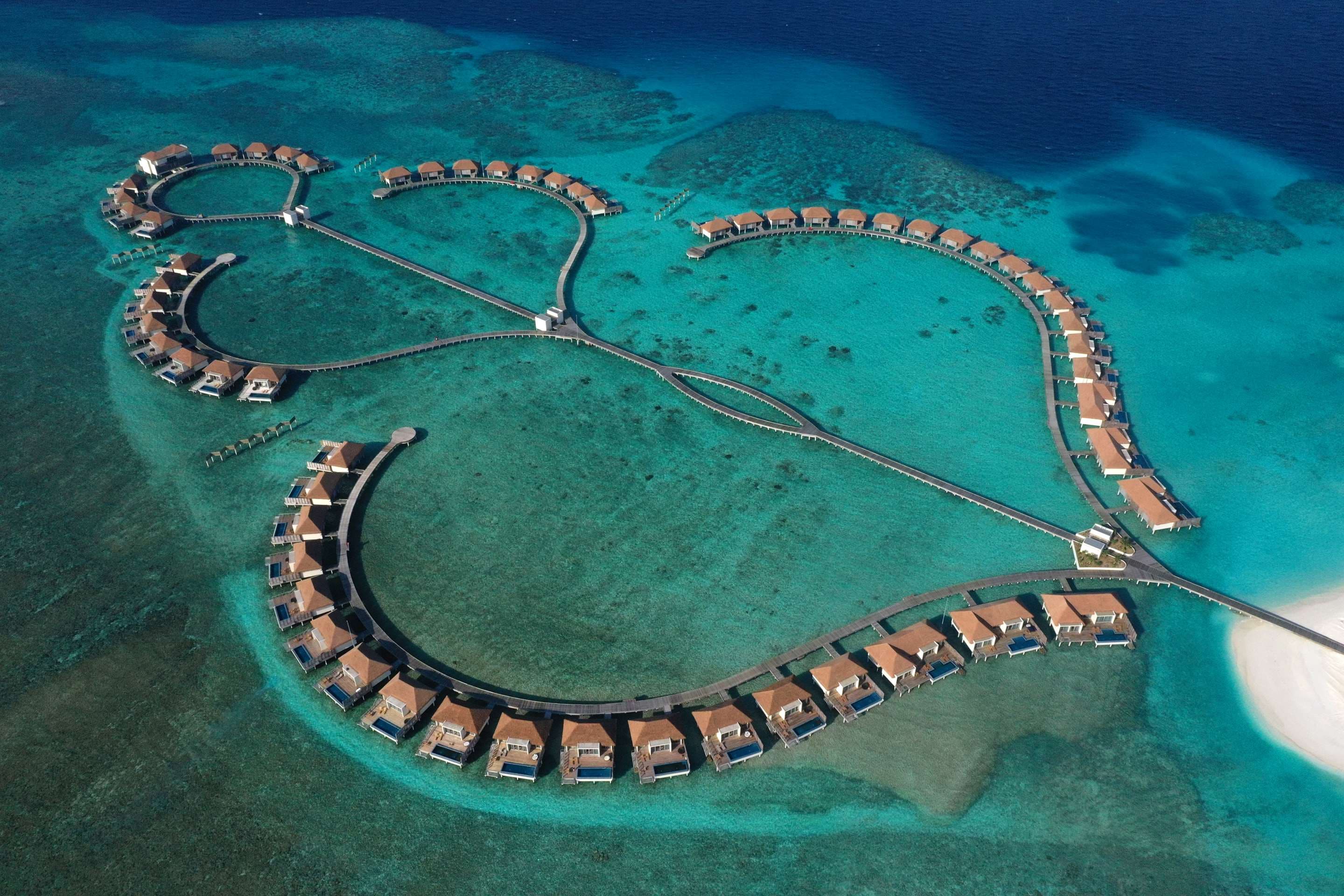 Radisson Blu Resort, Maldives - North wing aerial view