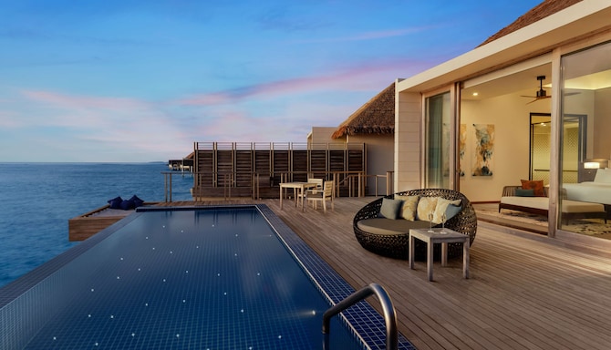 Radisson Blu Resort, Maldives - Overwater Villa - Sunset View & Pool Twilight