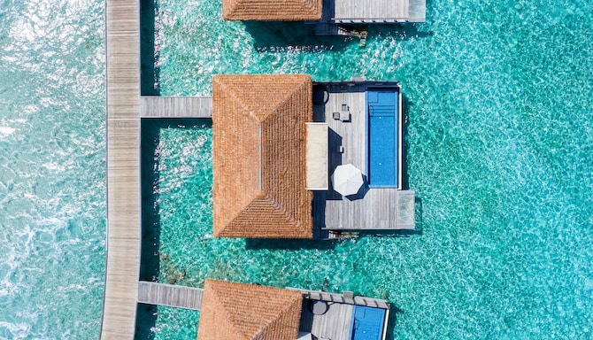 Radisson Blu Resort, Maldives - Beach and Overwater Villa Aerial View