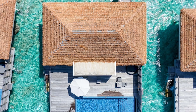 Radisson Blu Resort, Maldives - Beach and Overwater Villa Aerial View