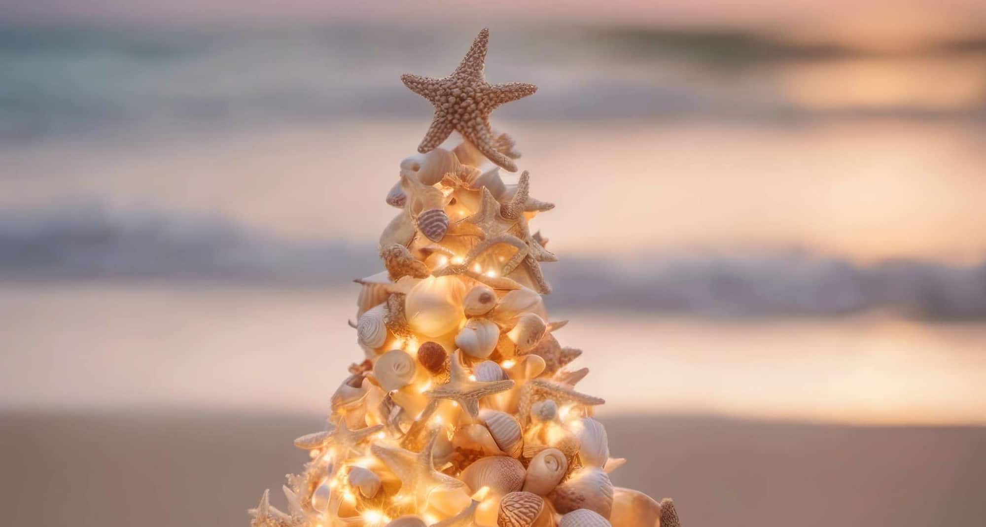 Radisson Blu Resort, Maldives - shell chrismas tree