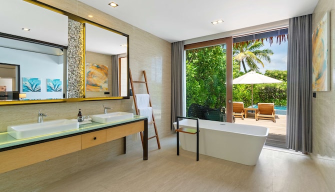 Radisson Blu Resort, Maldives - Three Bedroom Beach Villa Master Bedroom