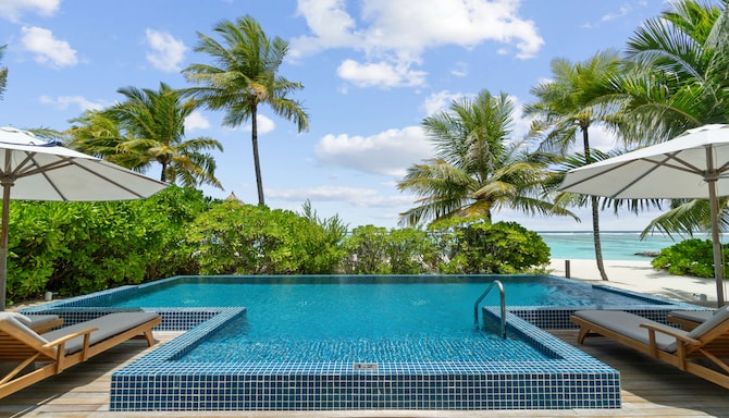 Radisson Blu Resort, Maldives - Two Bedroom Beach Suite Villa view from bedroom