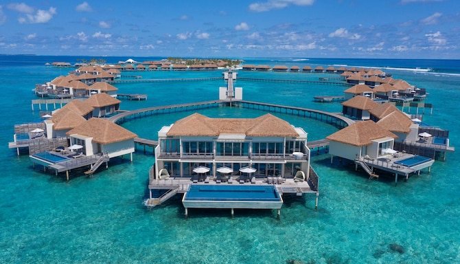 Radisson Blu Resort, Maldives - Aerial Image of the Leaf Section