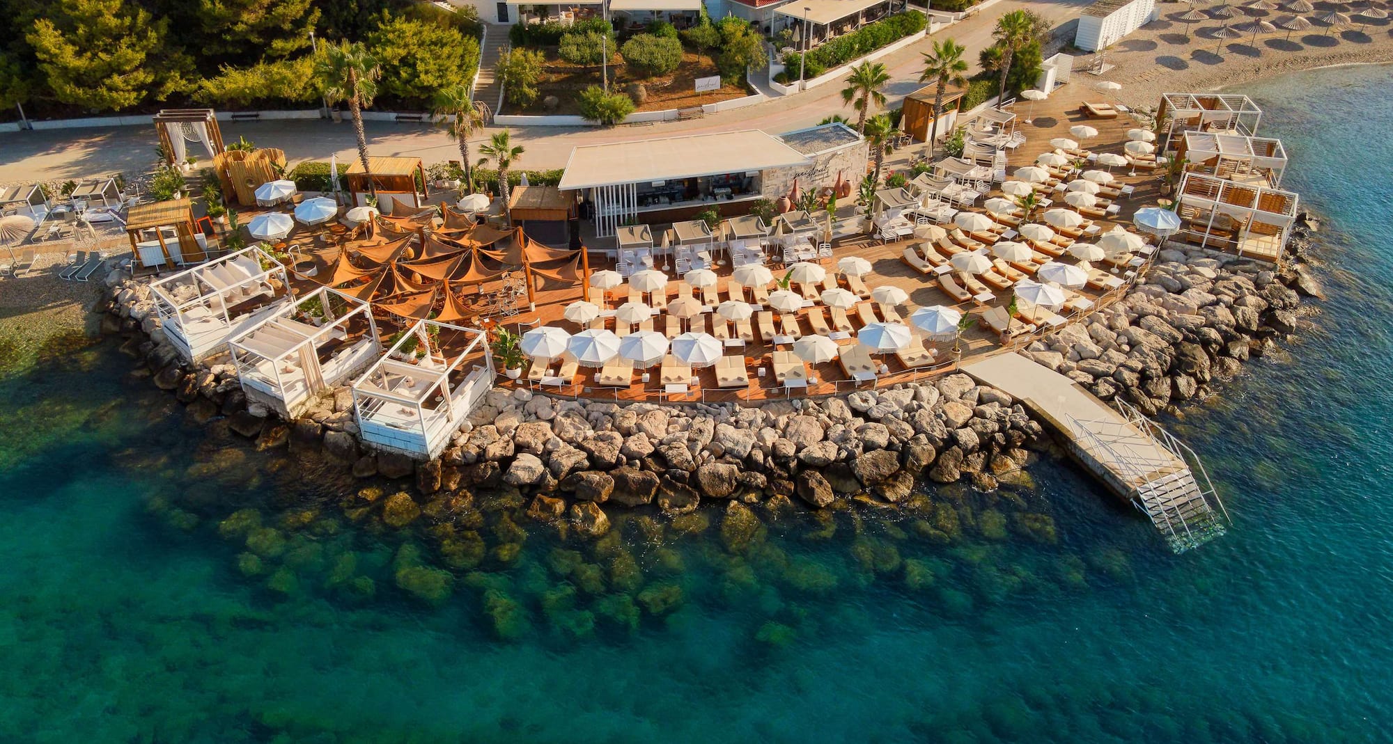 Radisson Blu Resort and Spa, Split - Mistral Beach Club - Wooden Deck - Aerial View