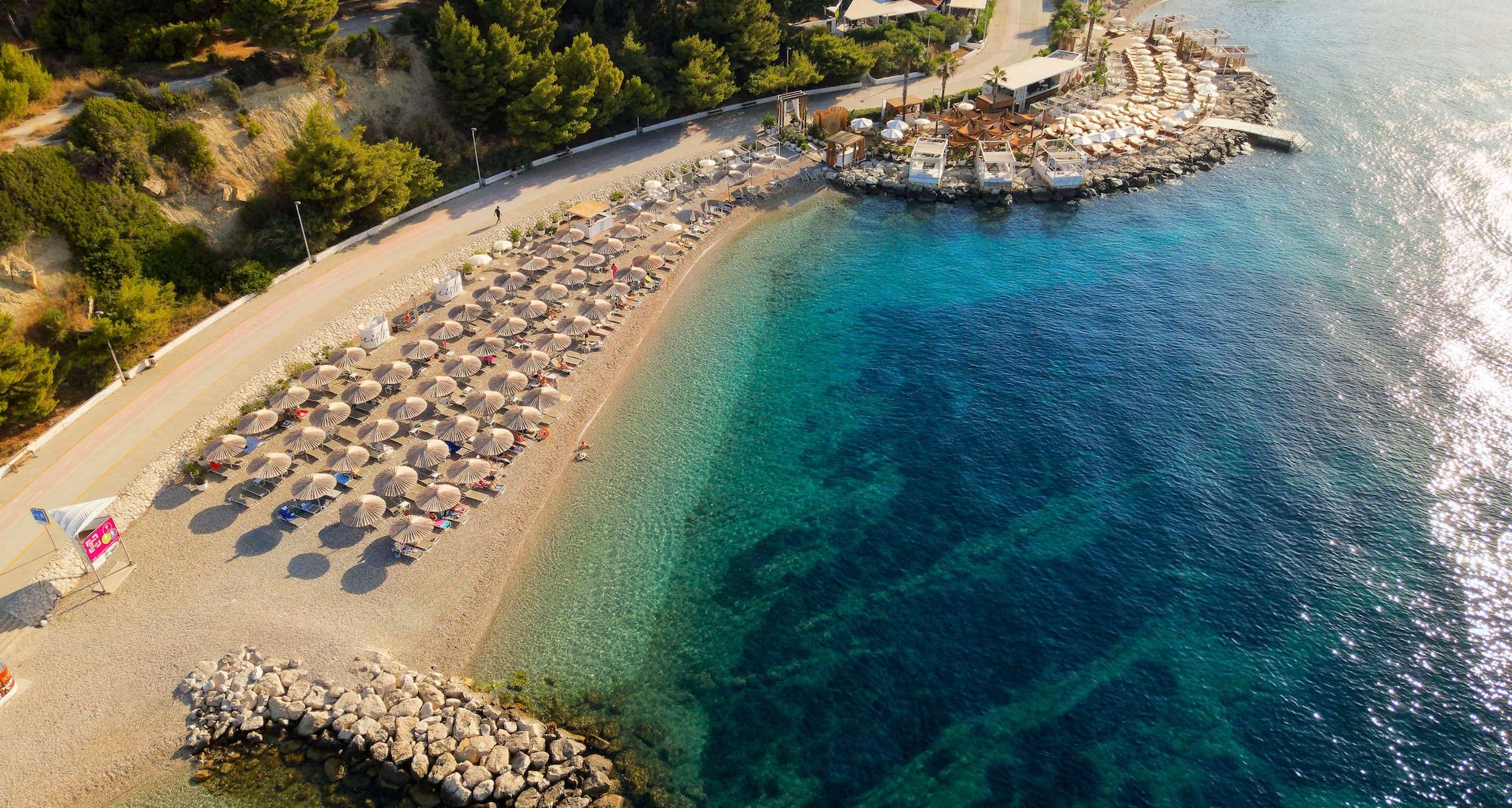 Radisson Blu Resort and Spa, Split - Mistral Beach Club - Beach Area and Deck - Aerial View
