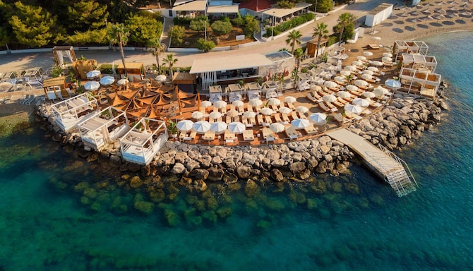 Radisson Blu Resort and Spa, Split - Mistral Beach Club - Wooden Deck - Aerial View