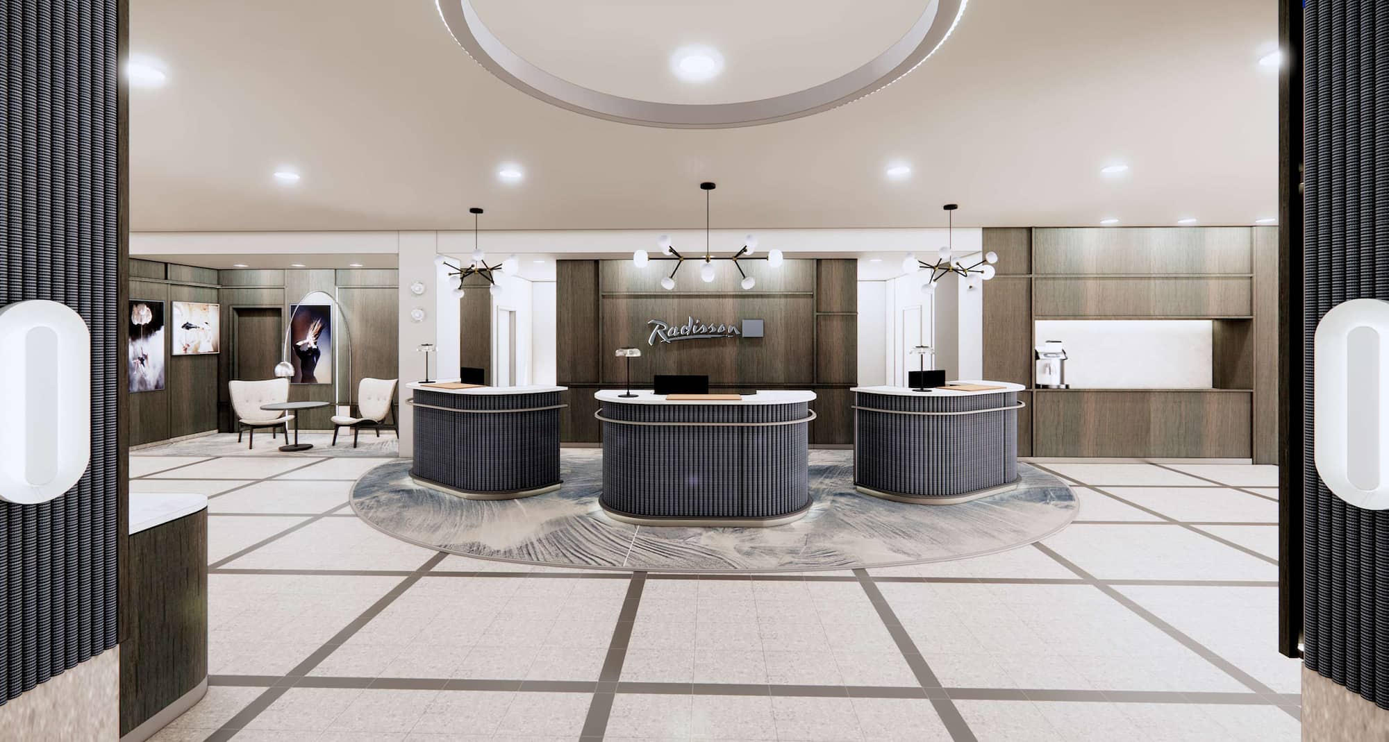 Radisson Blu Royal Hotel, Helsinki - Vy över lobbyn