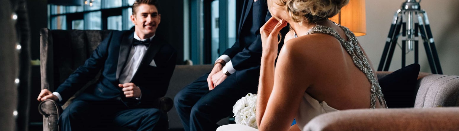 Radisson Blu Waterfront Hotel, Jersey - Wedding Guests in Lobby
