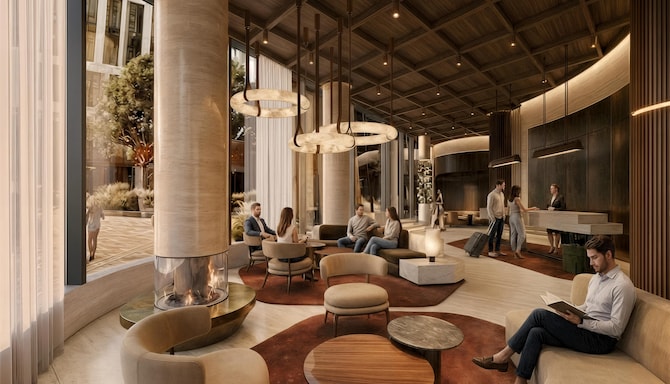 Radisson Collection Hotel, Frankfurt - Lounge Area CGI Recreation