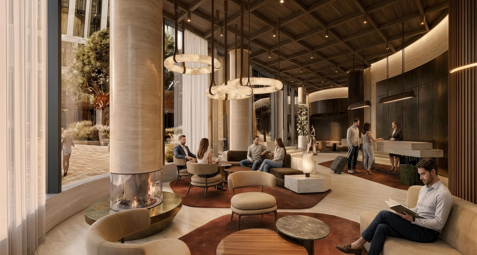 Radisson Collection Hotel, Frankfurt - Lounge Area CGI Recreation
