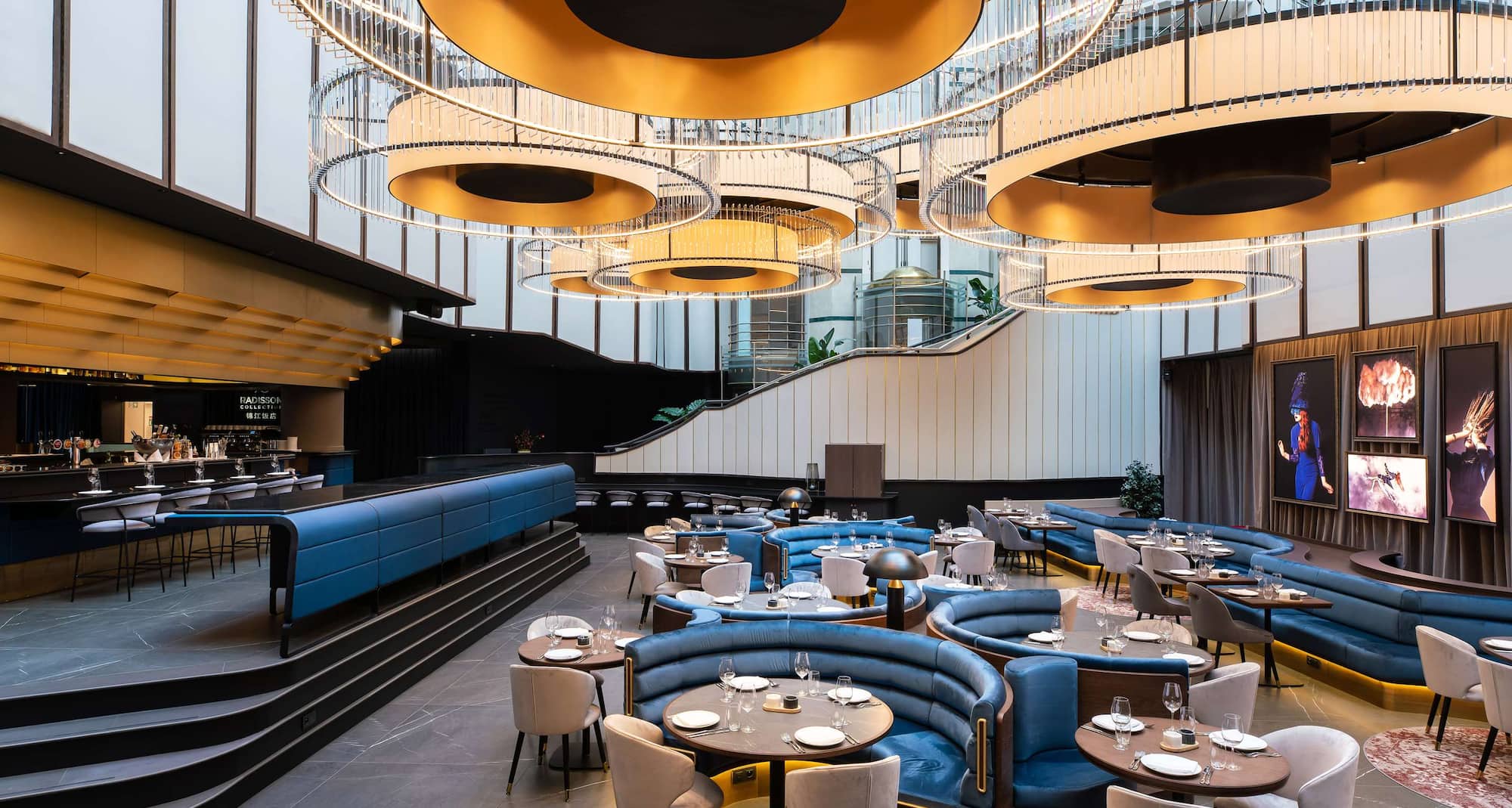 Radisson Collection Hotel, Grand Place Brussels - Atrium and bar, daylight