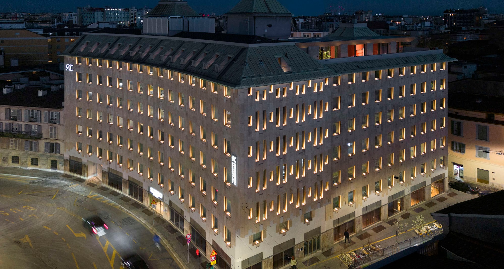 Radisson Collection Hotel, Santa Sofia Milan - Façade by night