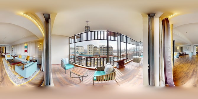 Radisson Collection Hotel & Spa, Riverfront Srinagar - Presidential Suite Drawing Room Lawn View