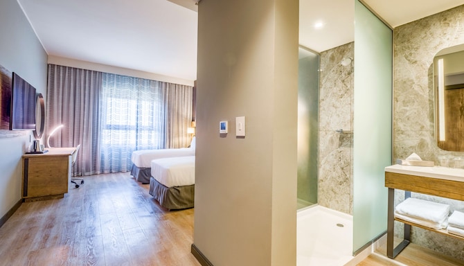 Radisson Hotel and Convention Centre OR Tambo Airport - Standard twin room - room & bathroom