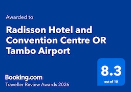 Radisson Hotel and Convention Centre OR Tambo Airport - Booking.com - Digital Award RA