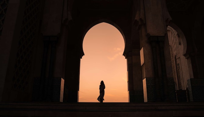 Mosque at sunset