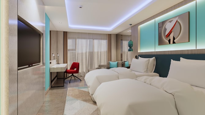 Radisson Hotel Clover Phuket Kata - Deluxe Room Lady CGI Recreation
