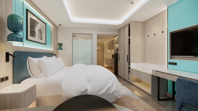 Radisson Hotel Clover Phuket Kata - Studio Room with Balcony CGI Recreation