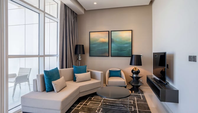 Radisson Hotel Dubai Damac Hills - One Bedroom Suite living area