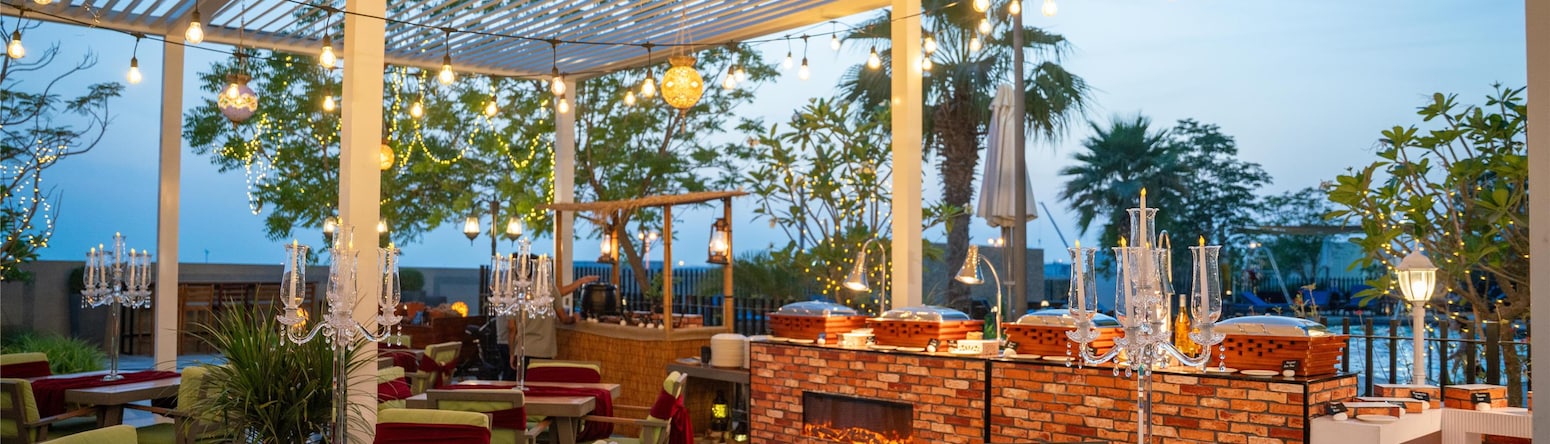 Radisson Hotel Dubai Damac Hills - Wedding set up - Hills Pools Deck