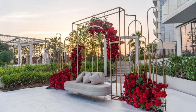 Radisson Hotel Dubai Damac Hills - Wedding set up - Hills Pools Deck