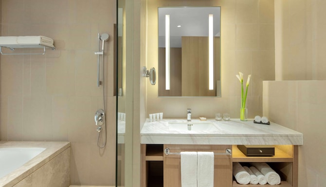 Radisson Hotel Exhibition Center Shanghai - Business Class Room bathroom