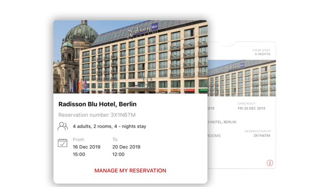 Radisson Hotel Group - Booking management