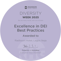 Radisson Hotel Lagos Ikeja - 2025 DEI Award Badge Radisson Hotel Lagos Ikeja