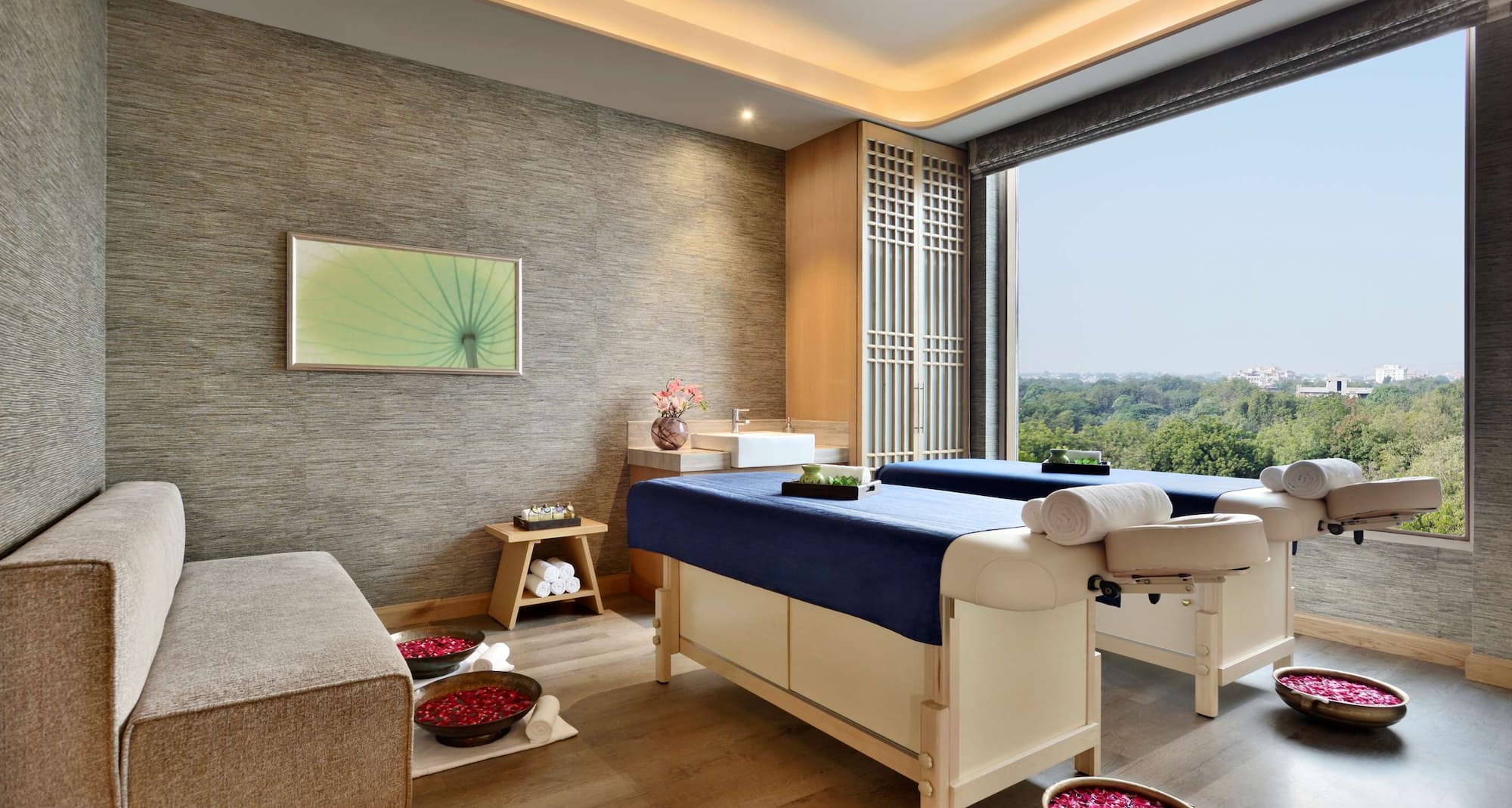 Radisson Hotel Noida - Spa couples treatment room with view