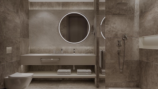 Radisson Hotel Osmaniye - Guest Room Bath (CGI Recreation)