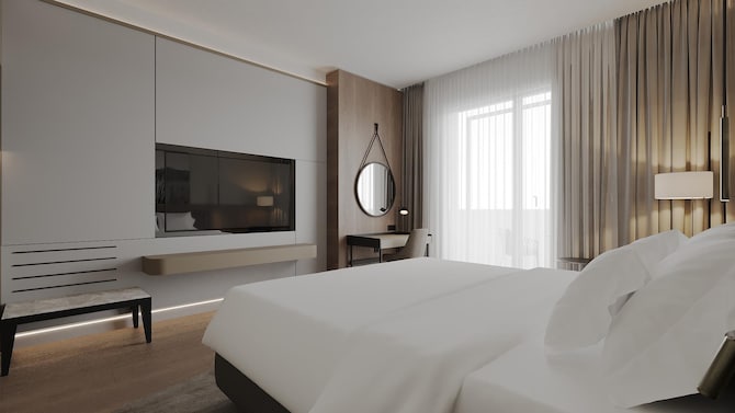 Radisson Hotel Osmaniye - Standard Room with Balcony (CGI Recreation)