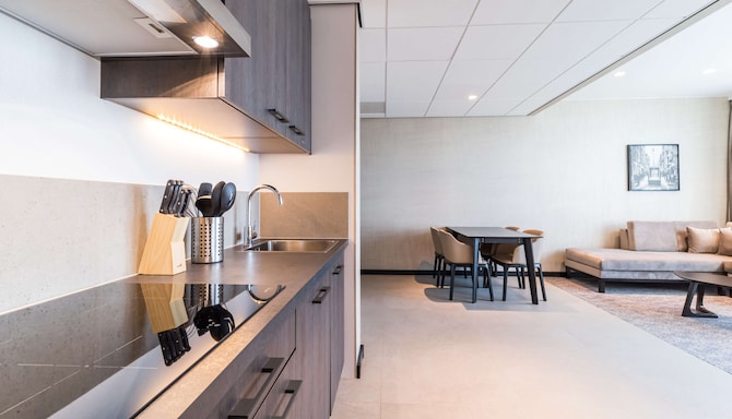 Radisson Hotel & Suites Amsterdam South - Kitchen and Living room