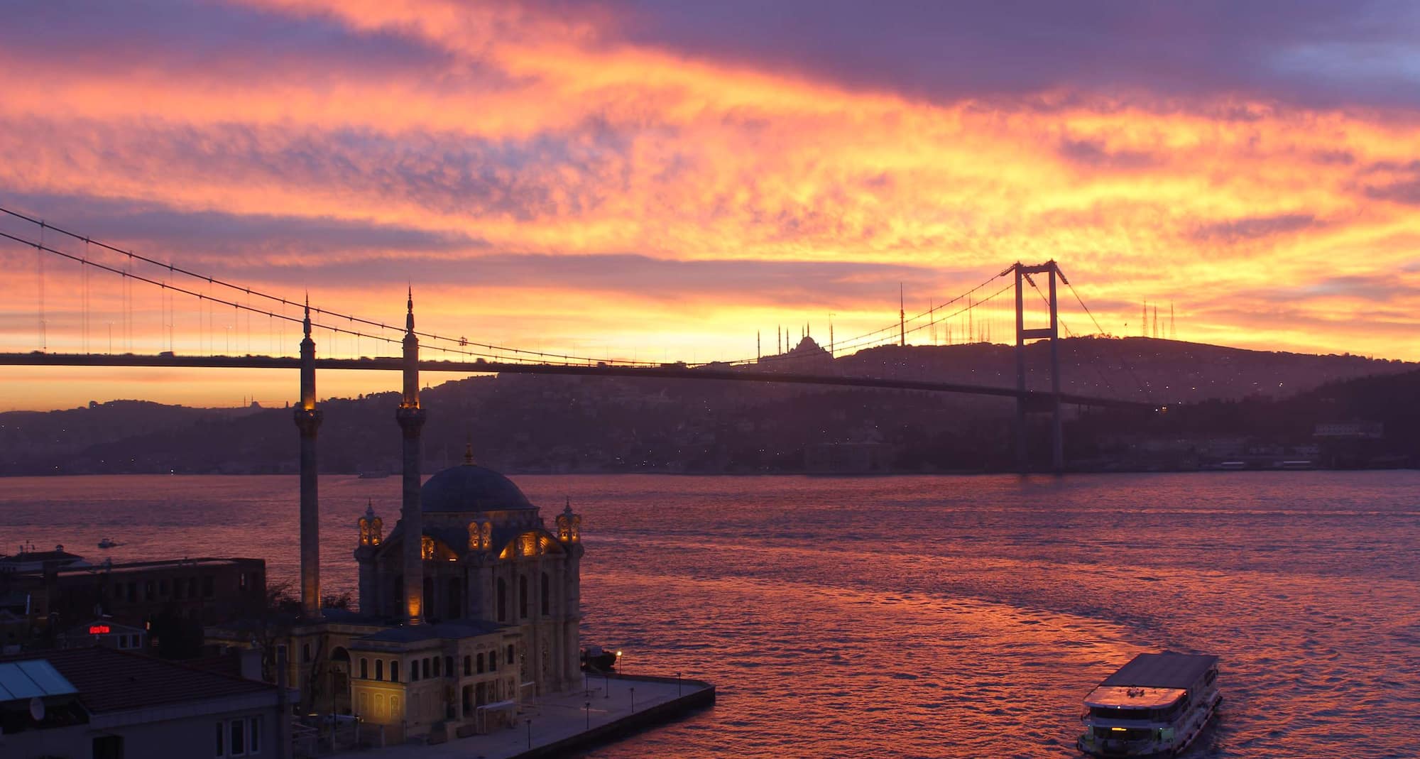Radisson Blu Bosphorus Hotel i Istanbul: solnedgang