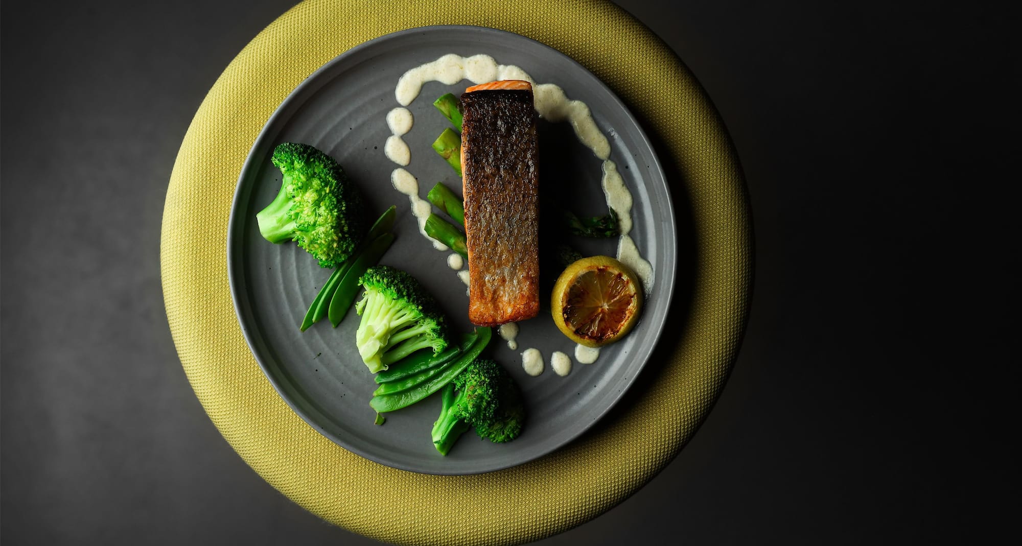 Radisson RED Dubai Silicon Oasis - Pan seared salmon and grilled veg