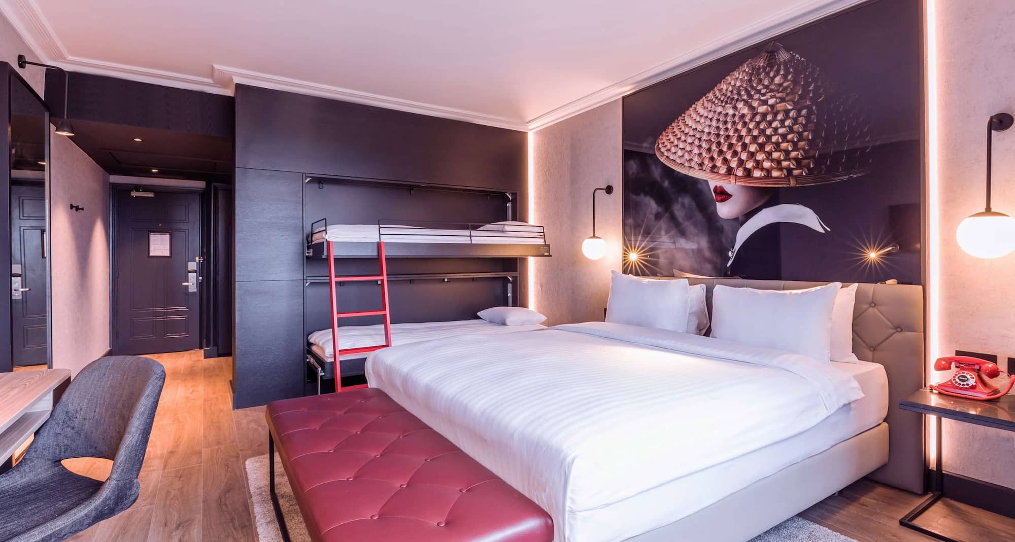 Radisson RED London Heathrow - Family Room with bunk beds