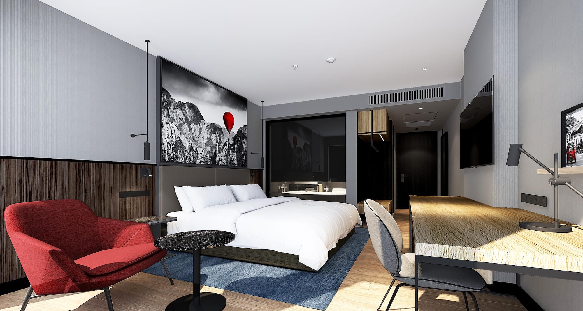Radisson RED Vientiane - Deluxe room CGI Recreation