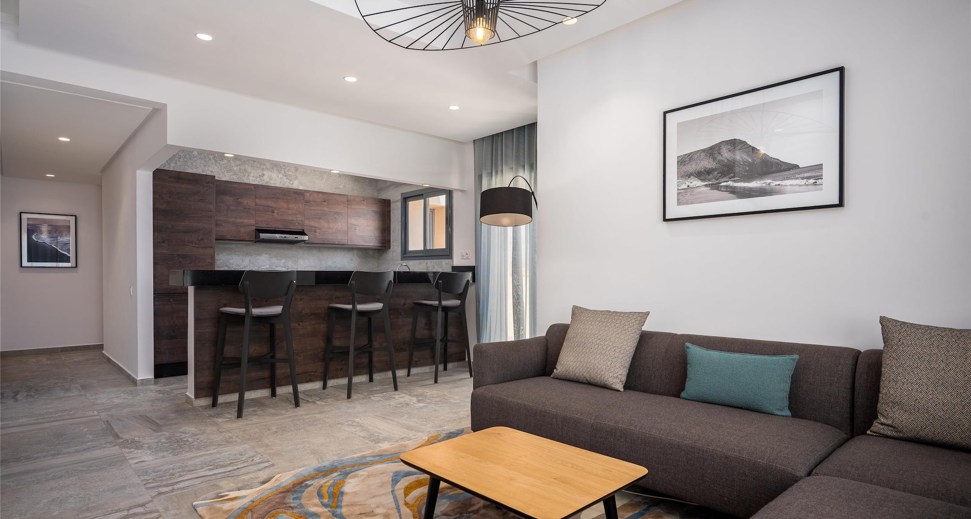 Radisson Residences Taghazout Bay - Living Room and Kitchen