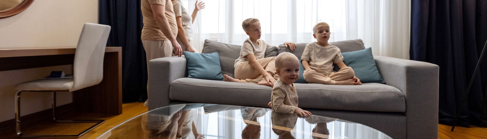 Radisson Residences, Zavidovo - семья отдыхает в апартаментах