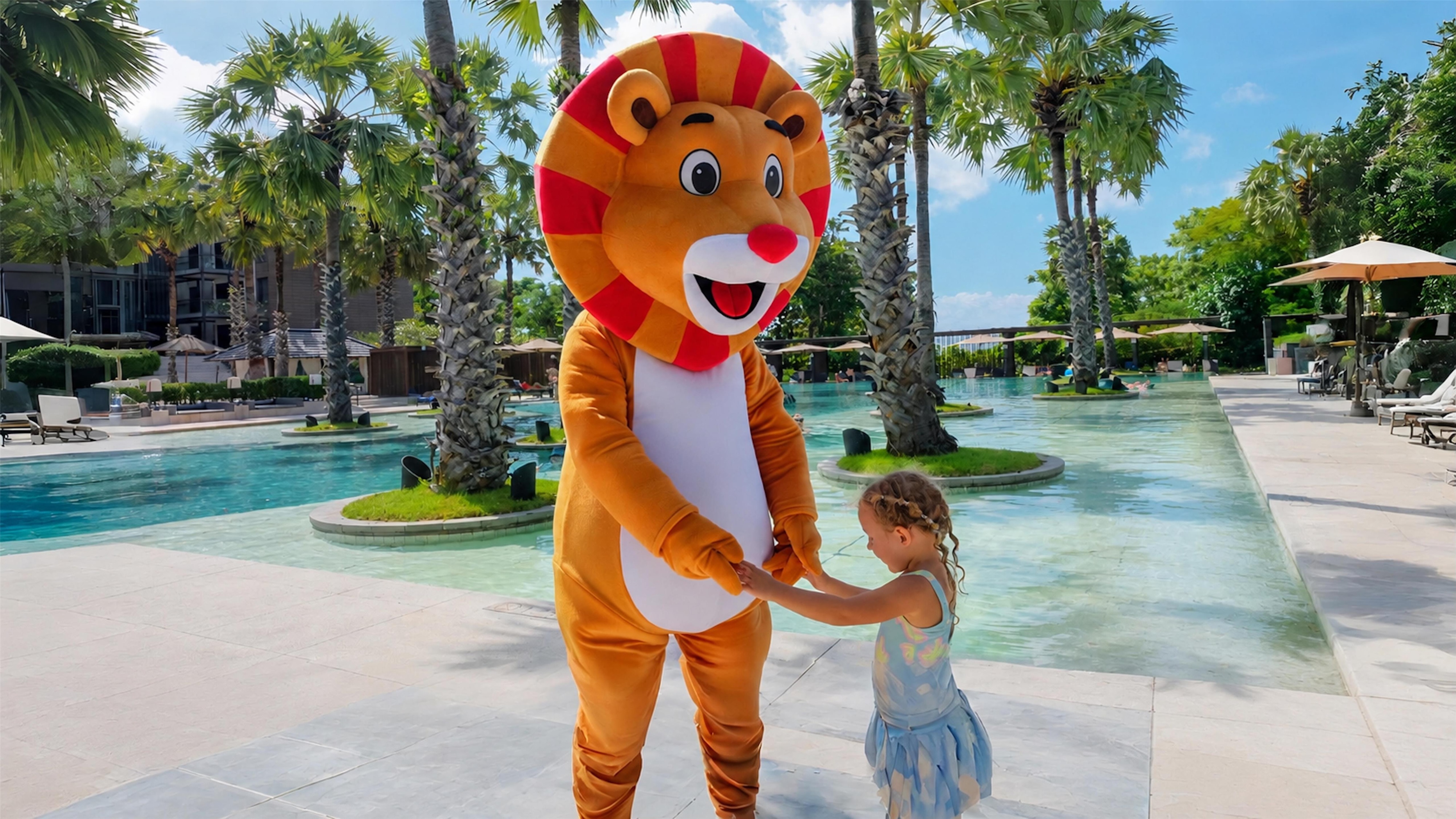 Leon brings playful family experiences to life by the pool, creating joyful moments at Radisson Blu Resort & Villas, Bali Uluwatu.