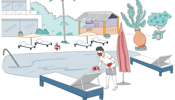 Business responsabile - Resort - Aumentare la frequenza del servizio di pulizia e disinfezione in tutti i locali, con una particolare attenzione alle aree relax e ricreative