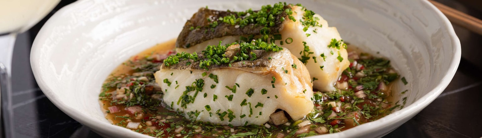 The Edwardian Manchester, A Radisson Collection Hotel - Peter Street Kitchen - Cod fillets with red chilli coriander salsa