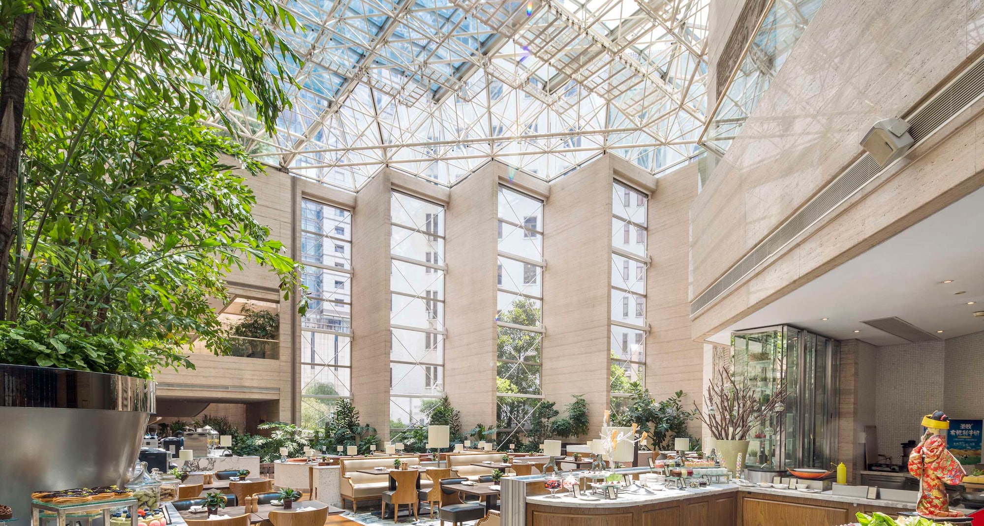 静安昆仑大酒店 - The Kunlun Jing An - Atrium Cafe