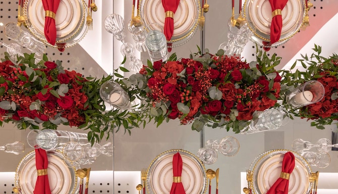 Weddings - RED wedding table décor