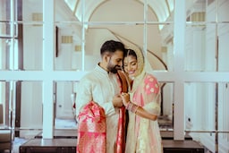 विवाह - दूल्हा-दुल्हन का पोर्ट्रेट