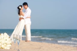 Weddings - Bride and Groom on the beach