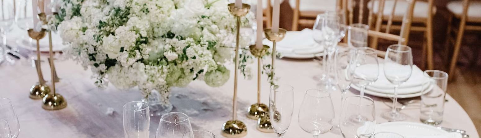 Weddings - Table set-up